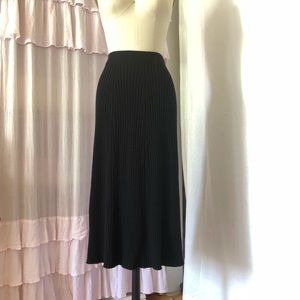 Uniqlo U 3D merino ribbed knit skirt black